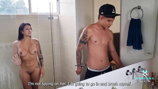 Brunette tattooed pornstar Mariana Martix fucks in Colombian porn